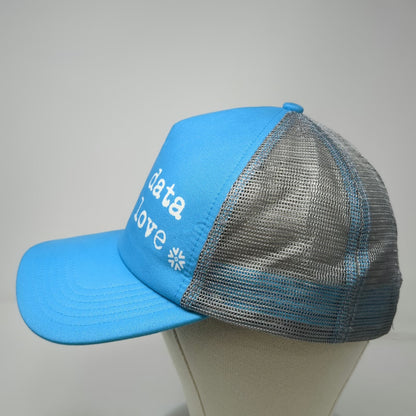 bigtruck Trucker Hat Blue Gray One Size Snapback Data Love Snowflake Wonderland