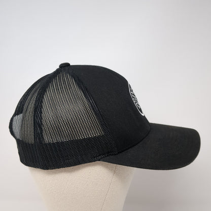 Pacific Headwear Snapback Trucker Hat Black One Size Adjustable Mesh Back
