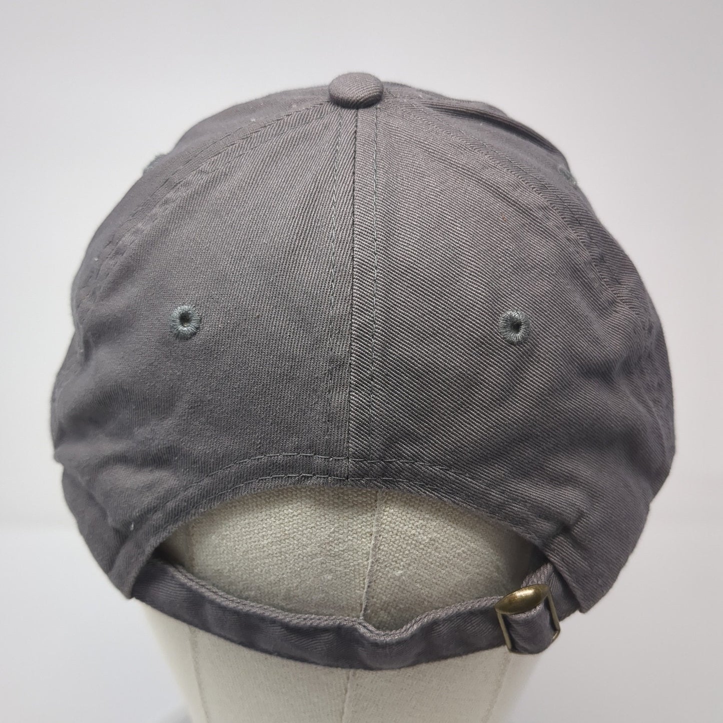 Monogram Slideback Baseball Cap Gray One Size Adjustable Embroidered 6 Panel