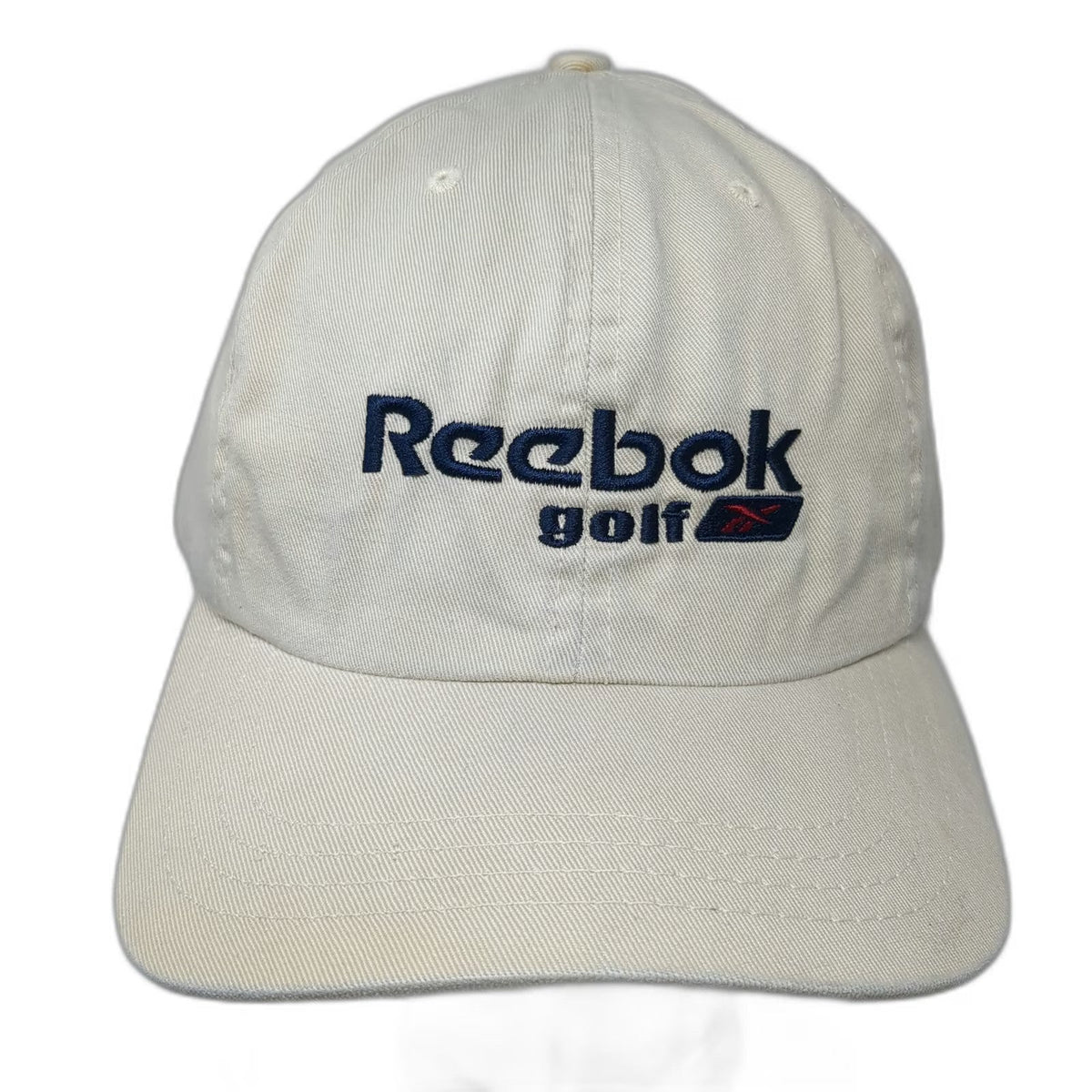 Reebok Baseball Cap Beige One Size Golf Embroidered Cotton Slideback Strap Hat