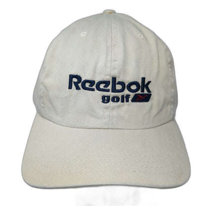 Reebok Baseball Cap Beige One Size Golf Embroidered Cotton Slideback Strap Hat