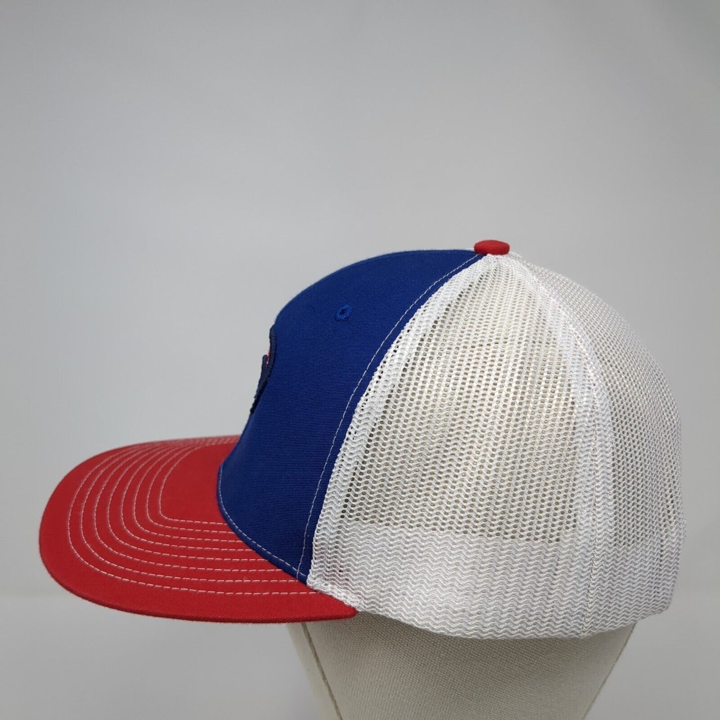 P American Flag Snapback Trucker Hat Multicolor One Size Mesh Back
