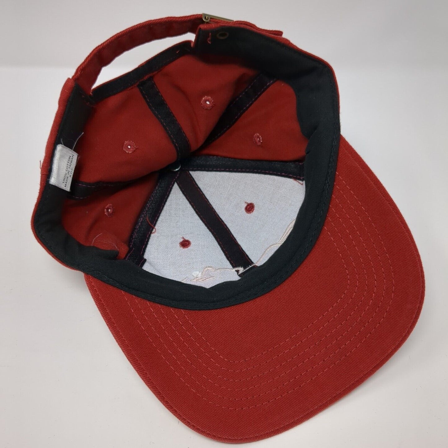 Emerald Downs Slideback Hat Red One Size Adjustable Embroidered Vented Holes