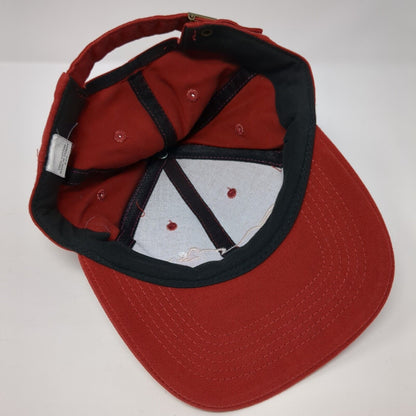 Emerald Downs Slideback Hat Red One Size Adjustable Embroidered Vented Holes