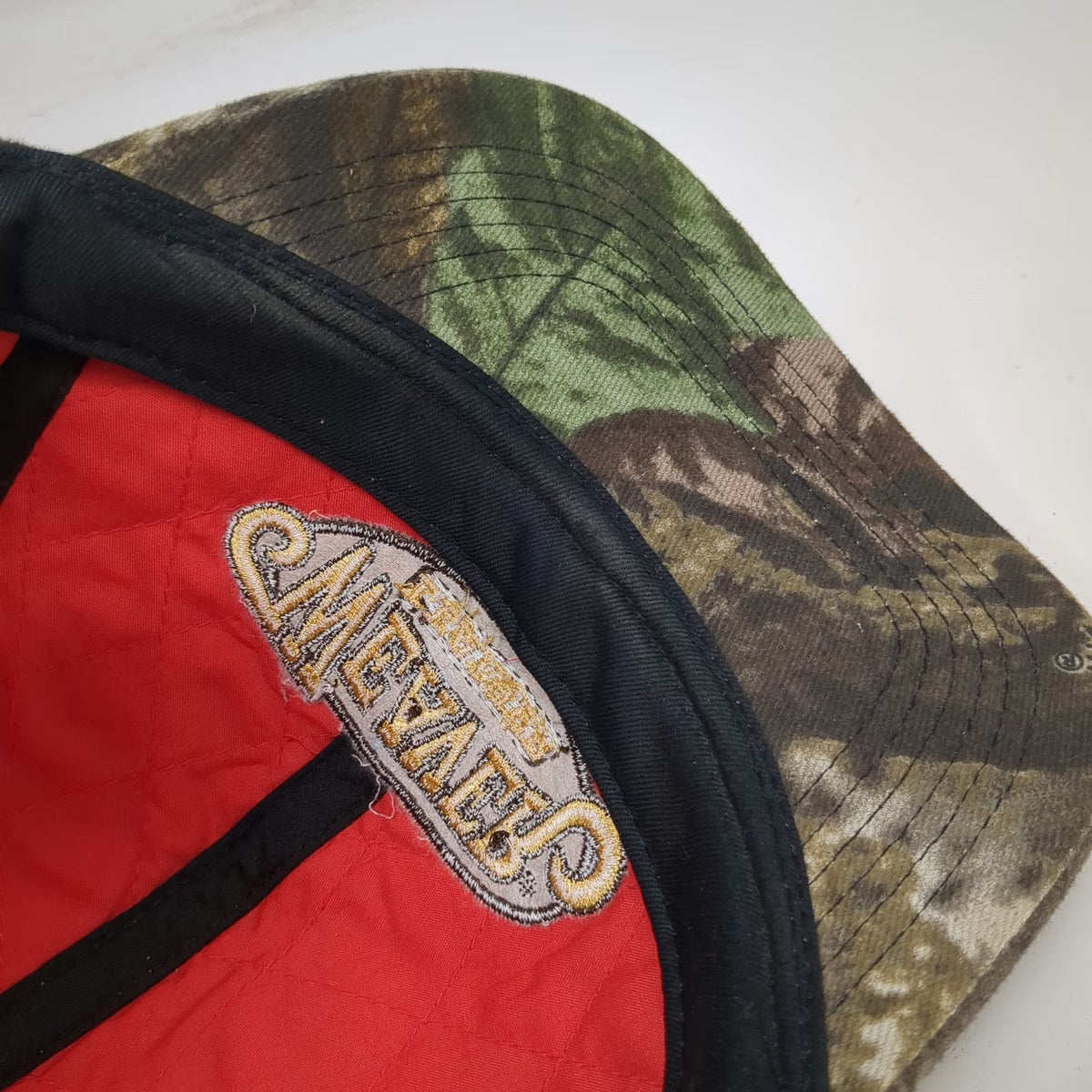 Takgear Snapback Hat Brown Camo Weaver Leather One Size Quilted Lining Cotton