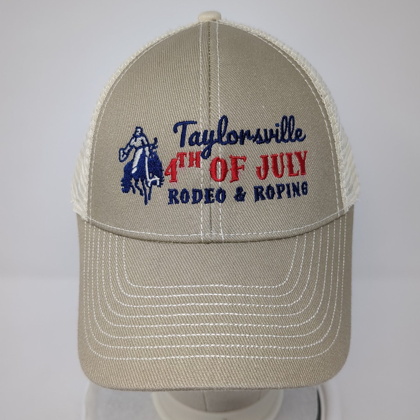Taylorsville 4th Of July Rodeo & Roping Trucker Hat Brown OS Adjustable Mesh