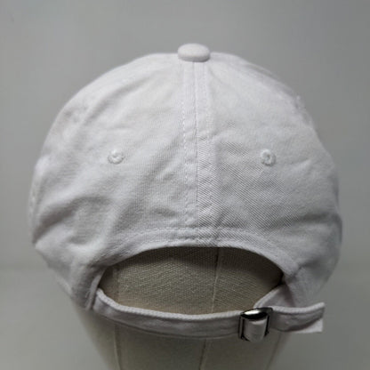 BDG Jeans Men's Slideback Hat White Embroidered Logo Adjustable Cotton