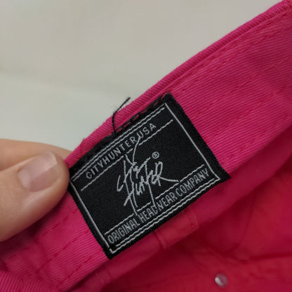 Positive Vibes Slideback Hat Pink Embroidered One Size City Hunter