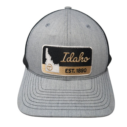 Idaho Est. 1890 Patch Snapback Mesh Back Trucker Hat Gray One Size