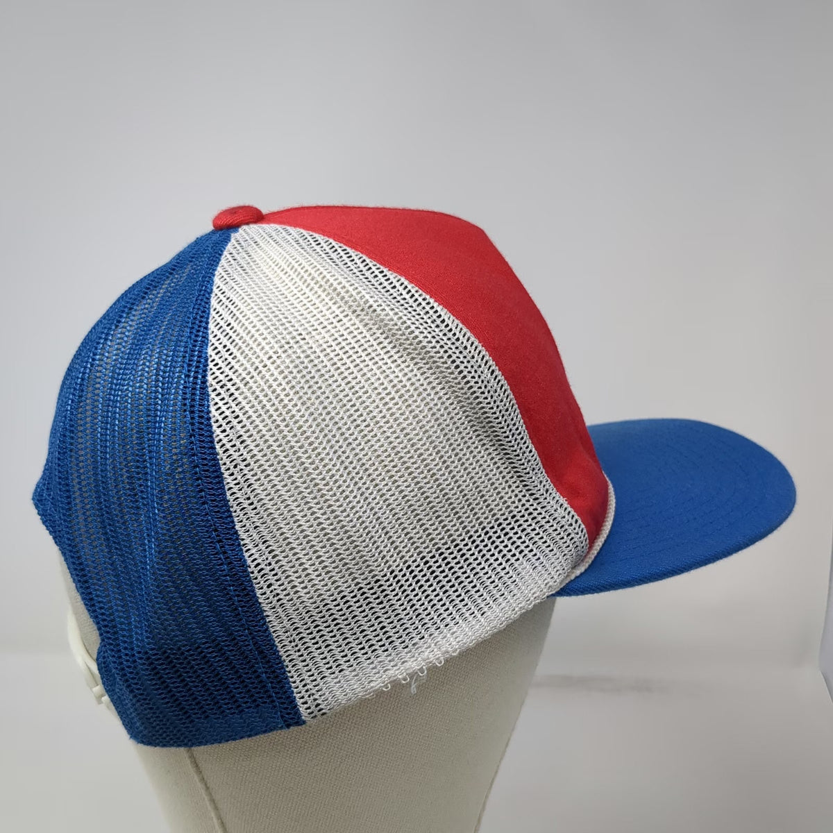 Volcom Trucker Hat Red White Blue One Size Mesh Snapback Logo Patch Skate Surf