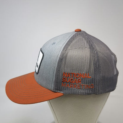 Richardson Trucker Hat Gray Orange OSFM Mesh Snapback Amalgamated Sugar Patch
