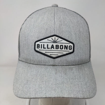 Billabong Snapback Trucker Hat Gray One Size Adjustable Mesh Back 6 Panel