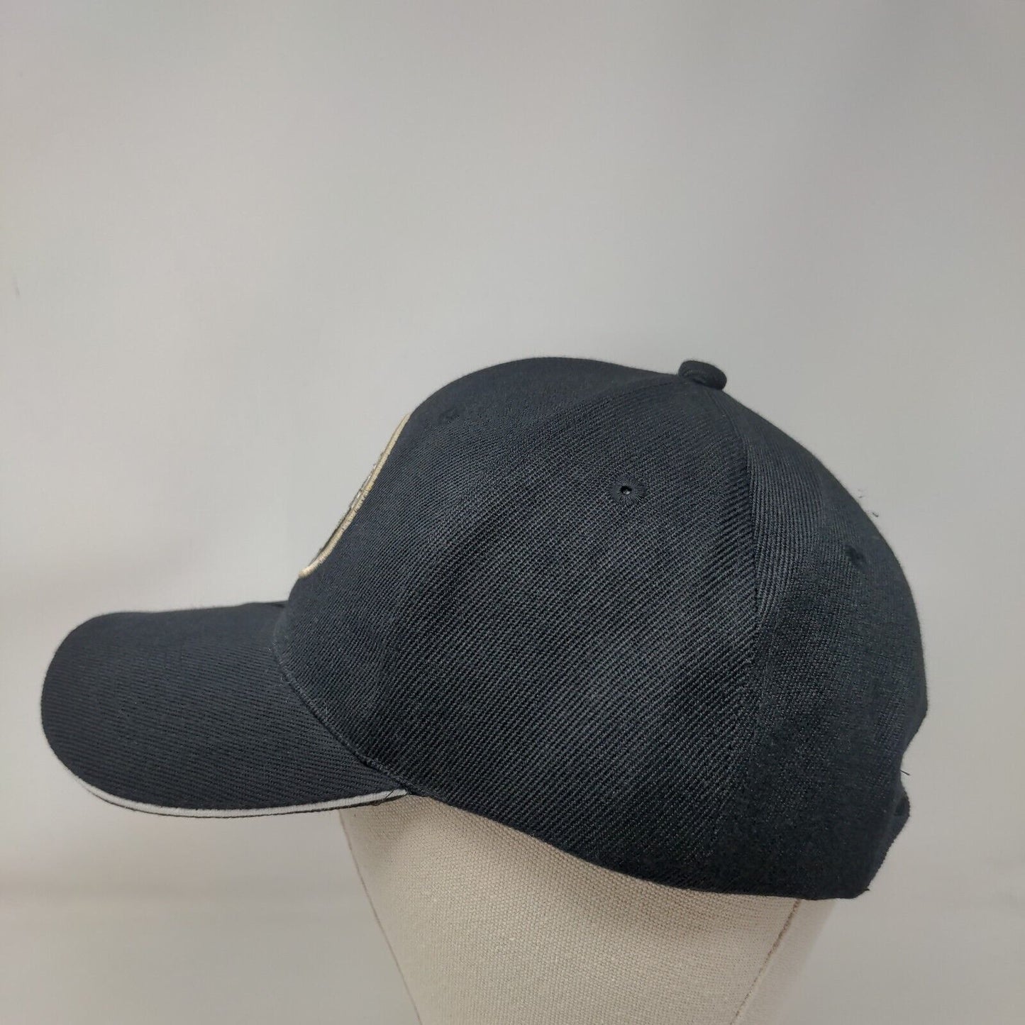 United States Army Strapback Hat Black One Size Embroidered Adjustable