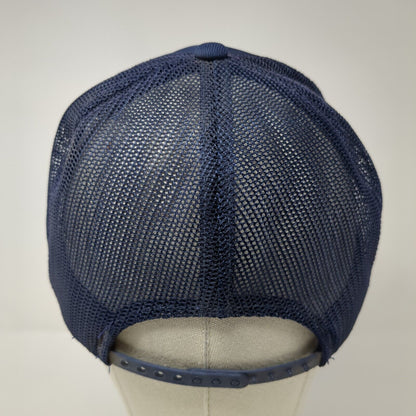 Top Gun Snapback Trucker Hat Blue One Size Adjustable Embroidered Mesh Back