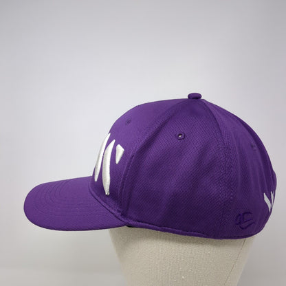 Weka Fitted Hat Purple M/L Embroidered Solid 6 Panel Outdoor OC Sports