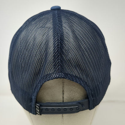 Fox Trucker Hat Blue Red One Size Mesh Back Flat Brim Snapback Motocross Racing
