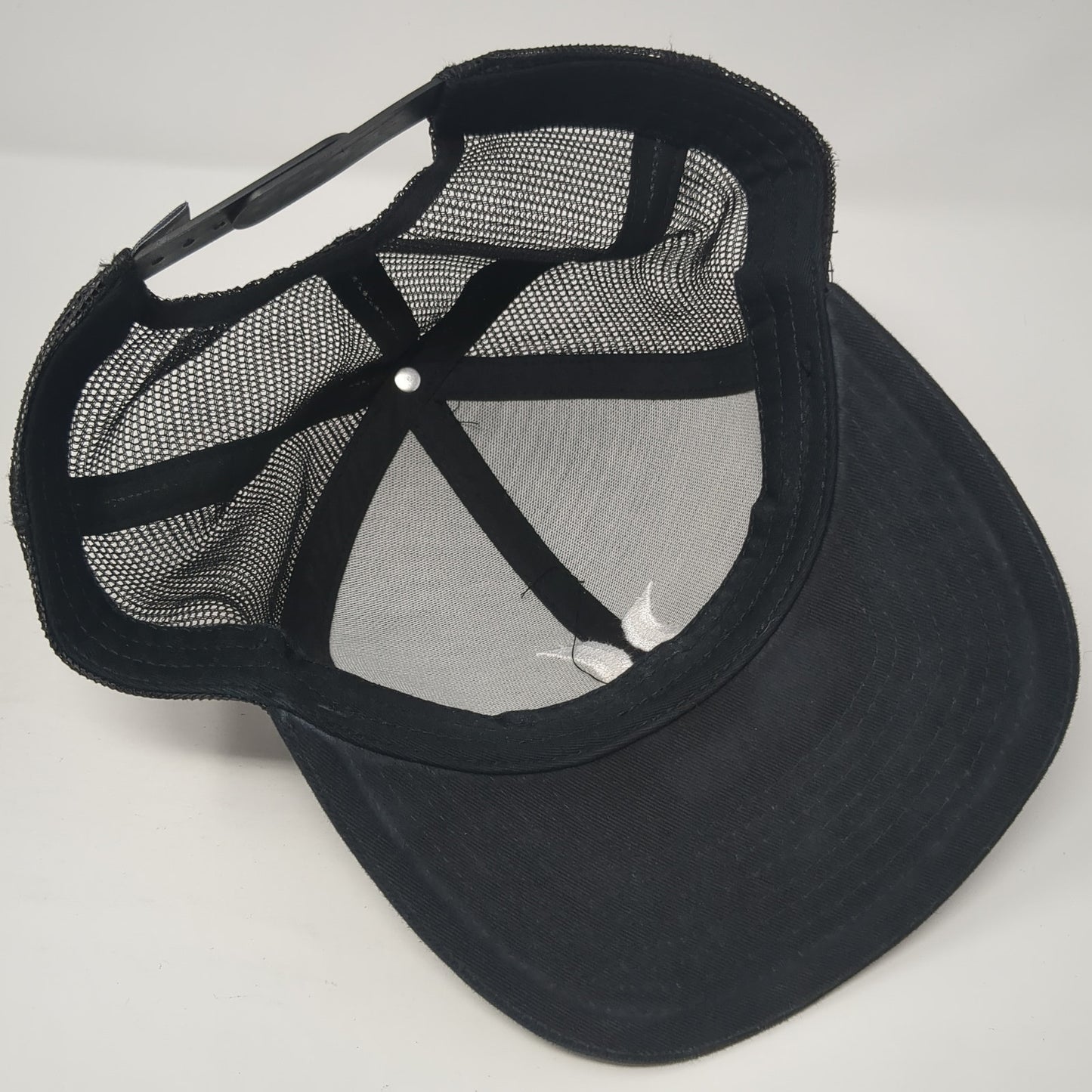 Hurley Snapback Mesh Back Trucker Hat Black One Size Embroidered Logo