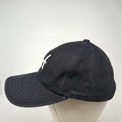 H Mission Valley Slideback Hat Black One Size Adjustable Leather Strap