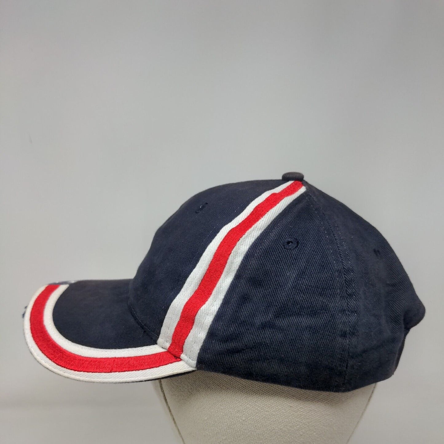 American Flag Strapback Hat Blue One Size Old Glory Patriotic Falcon