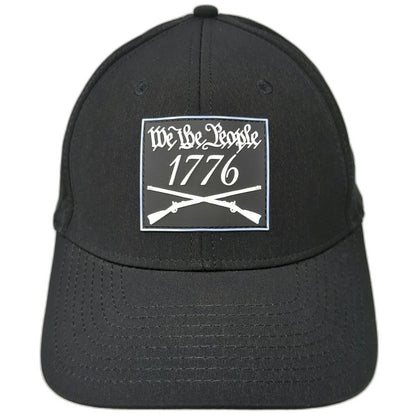 Howitzer Trucker Hat Black One Size 1776 We The People Patriotic USA Flag Cap