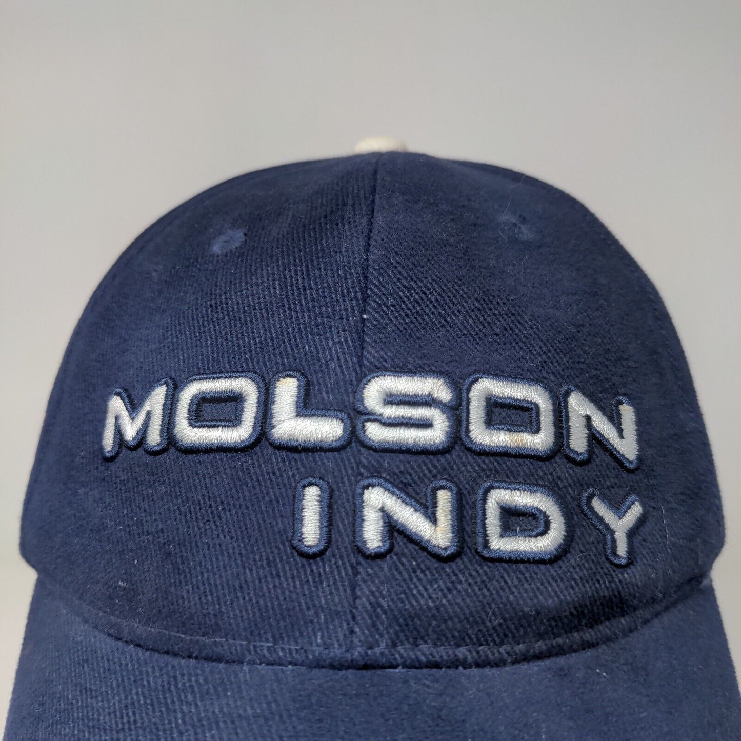 Molson Indy Men's Strapback Hat Blue Size OSFA Embroidered Spell Out Logo