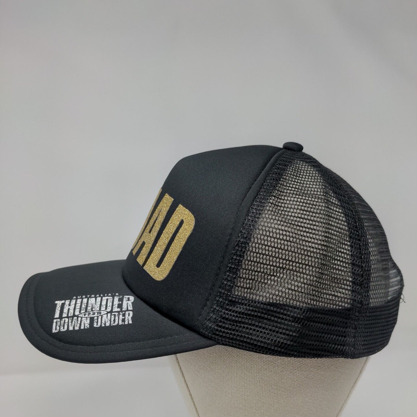 Thunder Squad Snapback Mesh Back Trucker Hat Black OSFA Adjustable