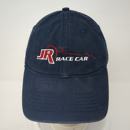 JR Race Car Strapback Hat Blue One Size Adjustable Embroidered 6 Panel