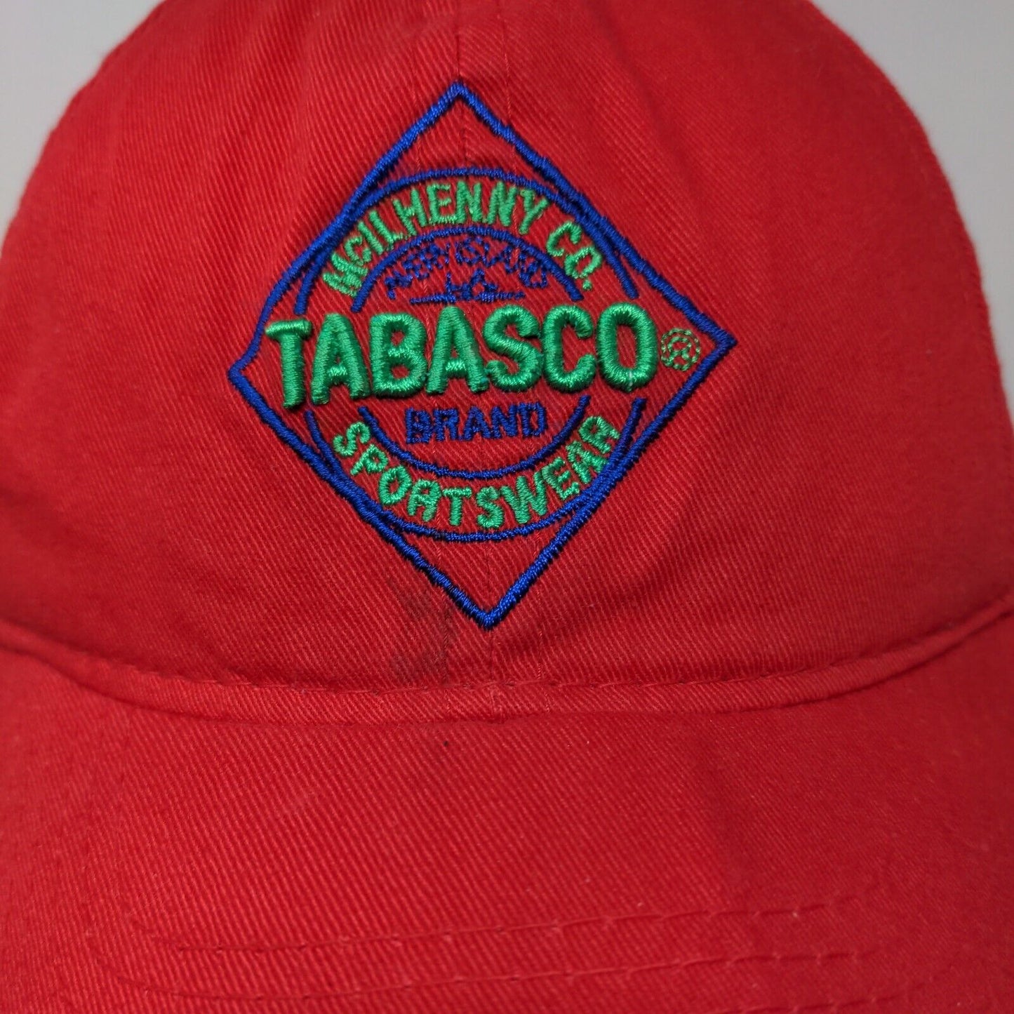 Tabasco Strapback Hat Red OSFM Adjustable Embroidered Vent Holes