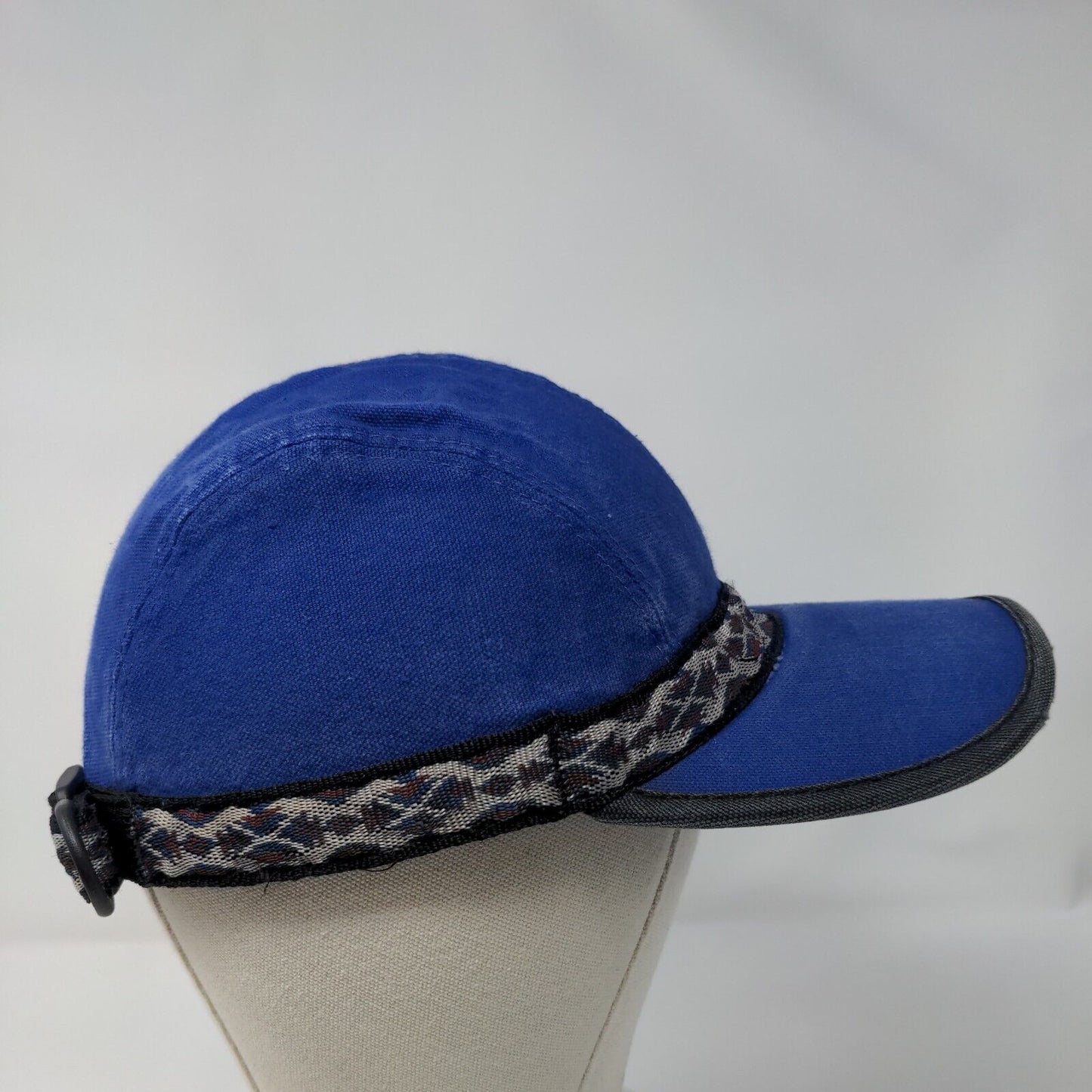 KAVU Slideback 5 Panel Cap Blue Small Aztec Adjustable Blank Cotton