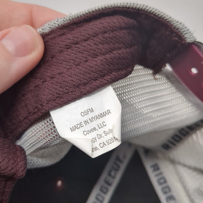 Ridgecut Snapback Trucker Hat Red One Size Adjustable Embroidered Mesh Back