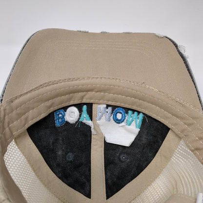 Boy Mom Strapback Trucker Hat Multicolor OS Adjustable Mesh Back Distressed