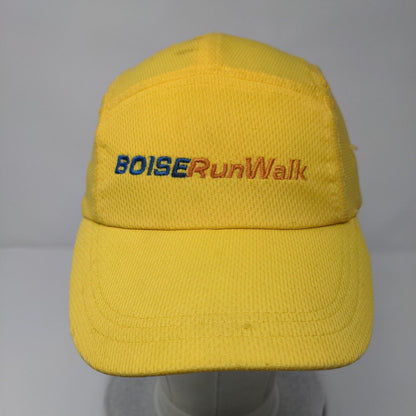 Boise Run Walk Strapback 5 Panel Hat Yellow One Size Embroidered
