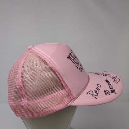 The Outlaws Oatman AZ Snapback Trucker Hat Pink OS Adjustable Mesh Back Rope
