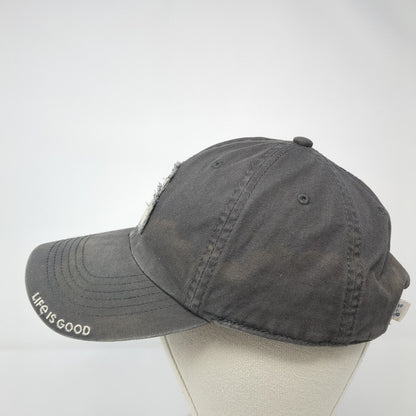 Papa Bear Slideback Hat Gray One Size Adjustable 6 Panel Life Is Good