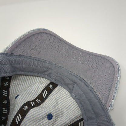 Adidas Slideback Hat Blue One Size Adjustable All Over Print 6 Panel Cotton