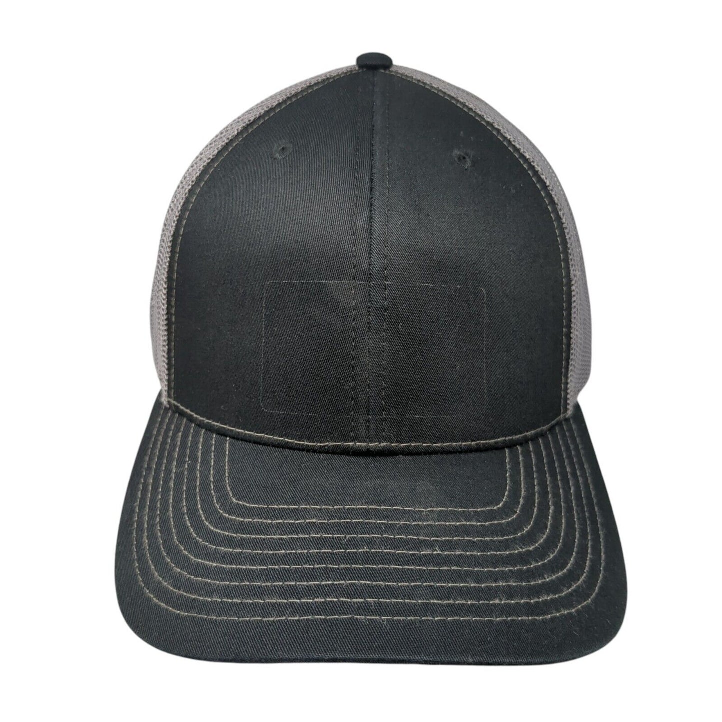 Richardson Snapback Mesh Back Trucker Hat Black One Size Blank 6 Panel