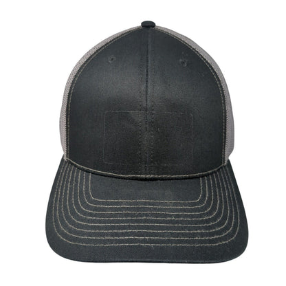 Richardson Snapback Mesh Back Trucker Hat Black One Size Blank 6 Panel