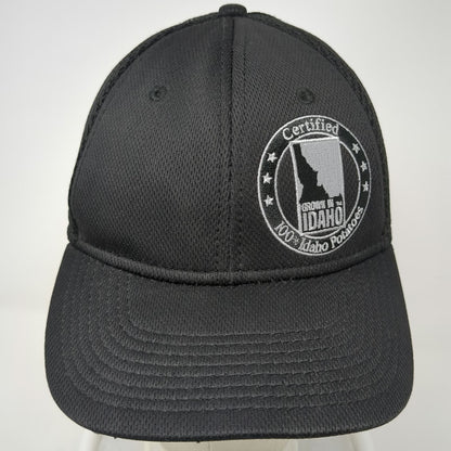 Baseball Cap Black L Mesh Back Stretch Fit Idaho Potatoes Certified Grown Hat