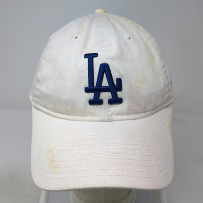 New Era MLB Los Angeles Dodgers Baseball Cap White Blue One Size Slideback Hat