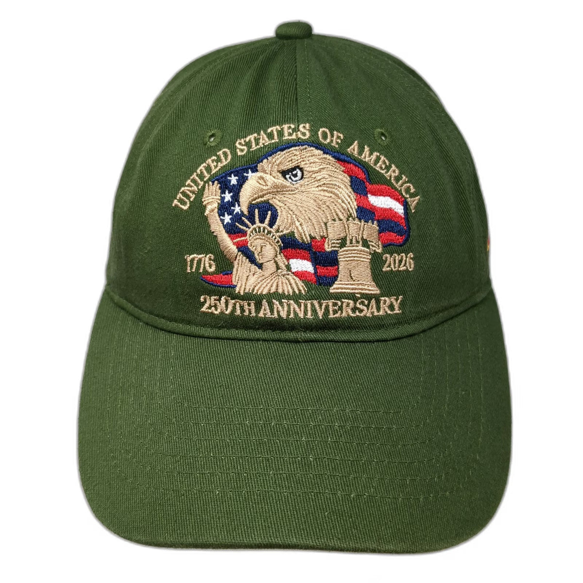 Baseball Cap Green One Size Slideback 250th Anniversary USA Eagle 1776-2026 Hat