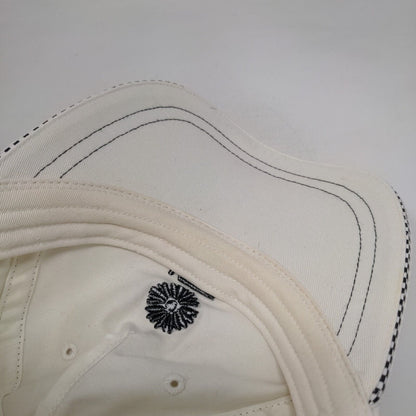 VANS Slideback Hat White One Size Adjustable Embroidered 6 Panel Cotton