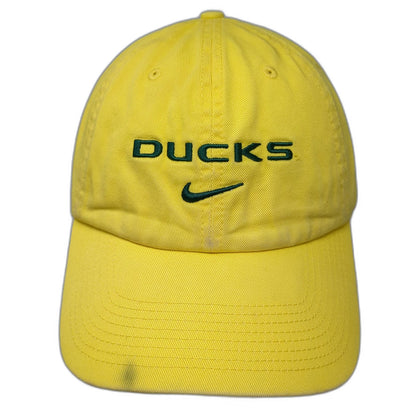 Nike Oregon Ducks NCAA Yellow Green One Size Cap Hat Adjustable Slideback Logo