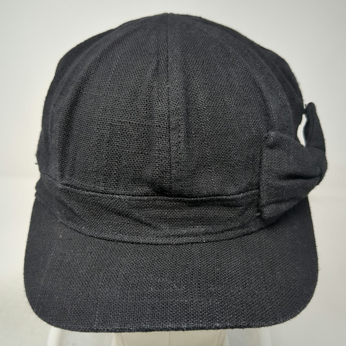 Time and Tru Army Cap Black One Size Side Bow Textured Cadet Military Style Hat