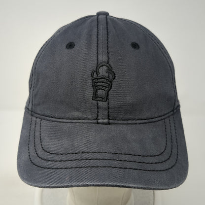 District Slideback Hat Gray One Size Embroidered Logo Solid Adjustable