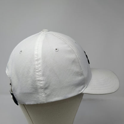 Adidas Baseball Cap White One Size Embroidered Logo Strapback Performance Hat