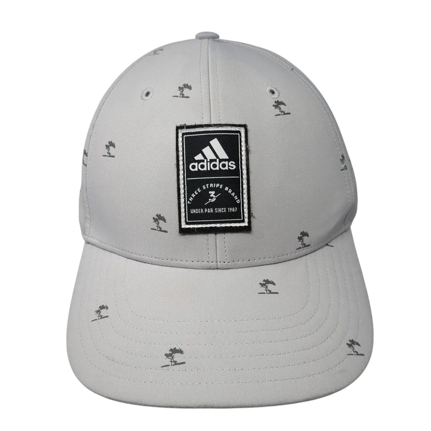 Adidas Snapback Hat Gray One Size Adjustable Vented Holes 6 Panel Polyester