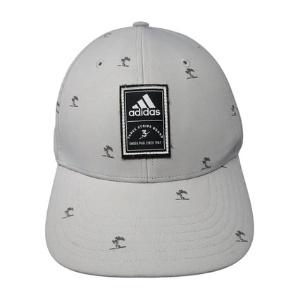 Adidas Snapback Hat Gray One Size Adjustable Vented Holes 6 Panel Polyester