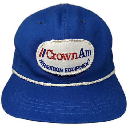 Baseball Cap Blue One Size CrownAm Irrigation Equipment Rope Green Underbrim Hat