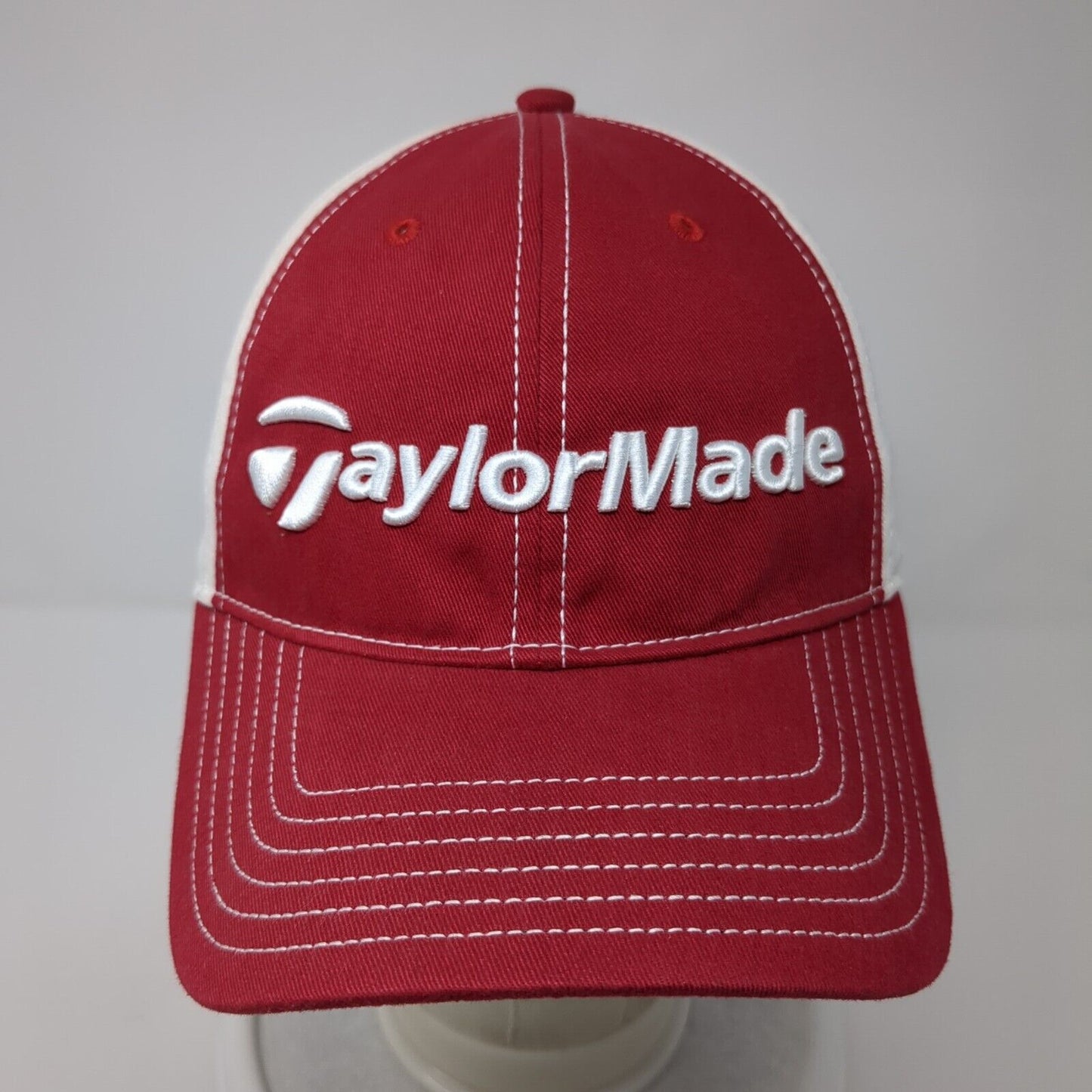 TaylorMade Slideback Hat Red One Size Adjustable Embroidered 6 Panel Tmax Gear