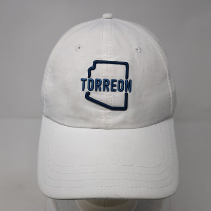 Torreon Strapback Hat White One Size Adjustable Embroidered Pukka